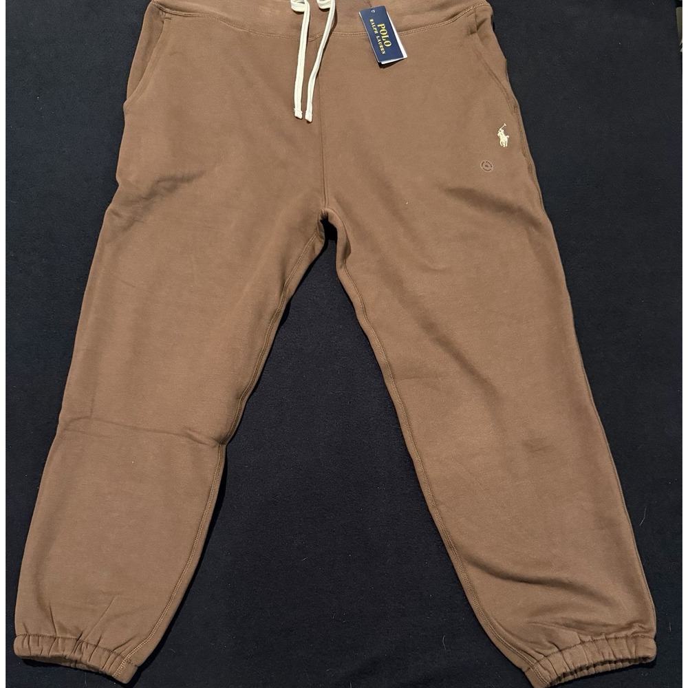 Polo Ralph Lauren Dark Brown Fleece Jogger Sweatpants Mens XXL